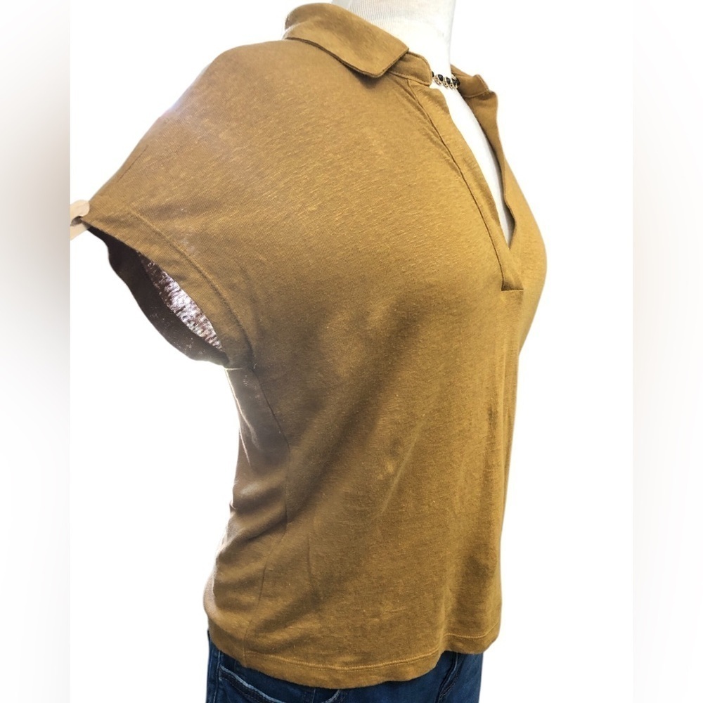 Banana Republic Women’s Linen Short Sleeve Polo | NWOT - Picture 4 of 8